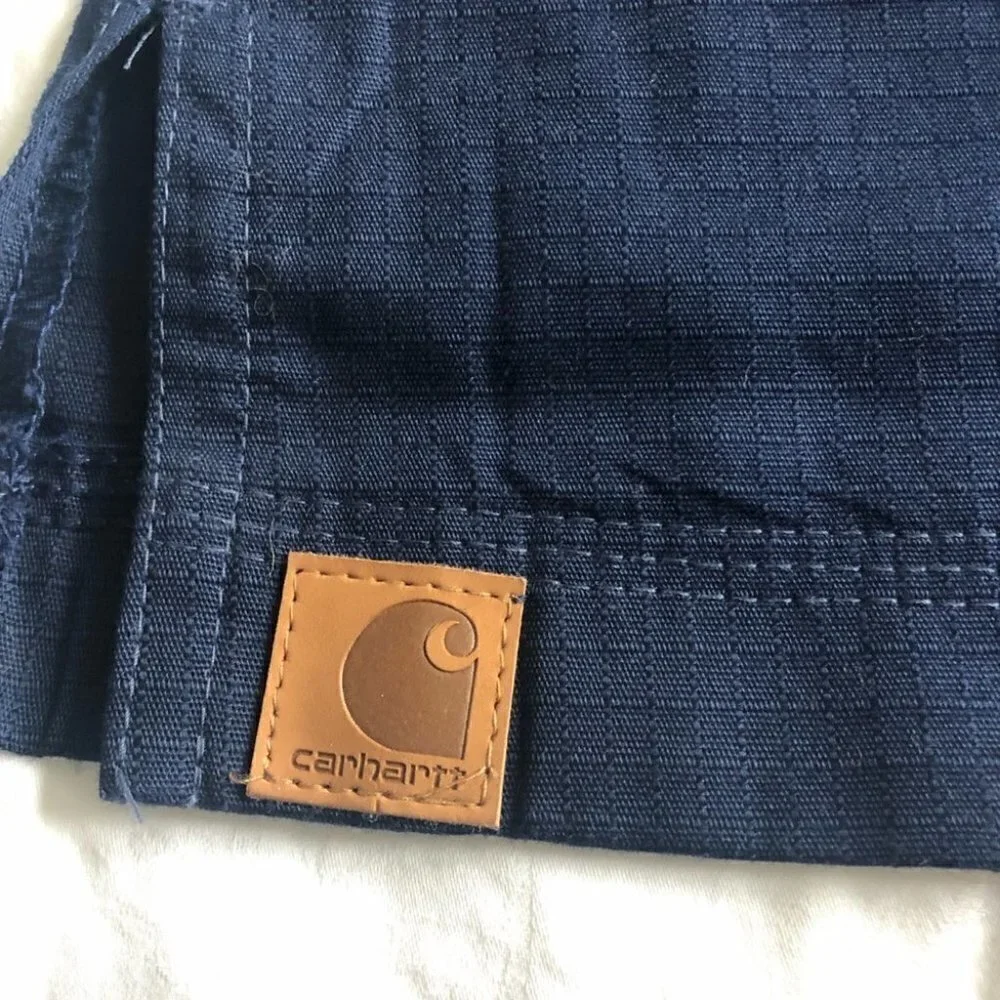 𝅺Carhartt Scrubs V-Neck Multi Pocket Cotton Blend Ripstop Top - Picture 4 of 10